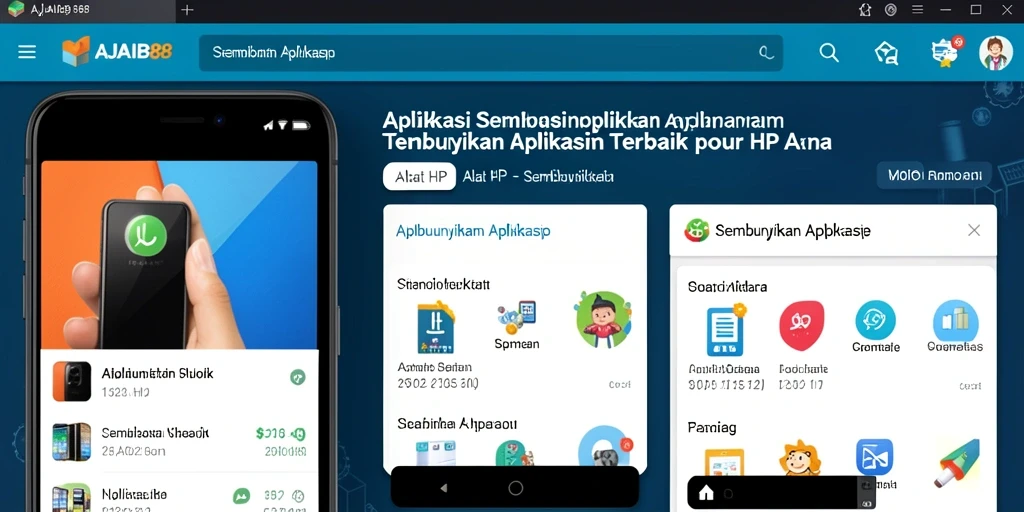 Antarmuka AJAIB88 yang sederhana dan fungsional untuk menyembunyikan aplikasi.
