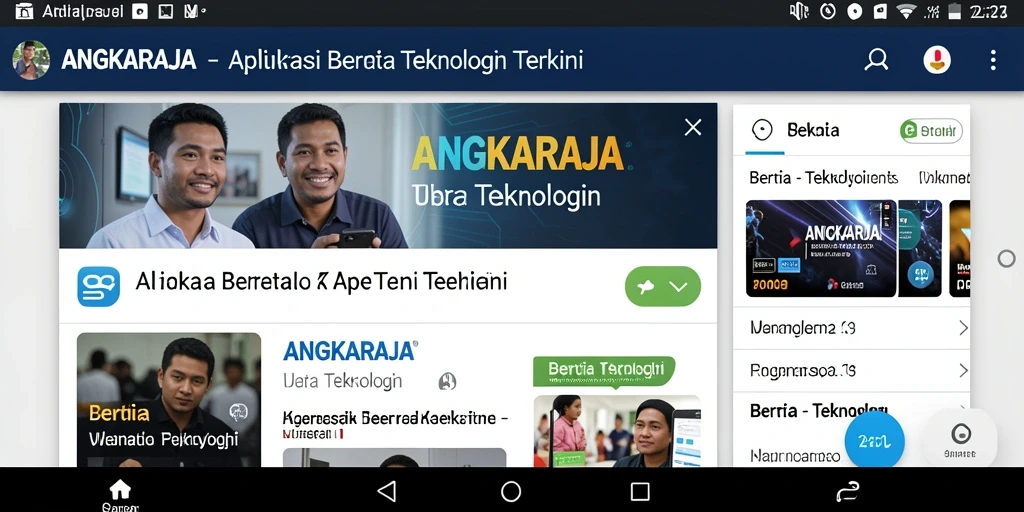 Tampilan antarmuka ANGKARAJA yang menarik dan informatif.