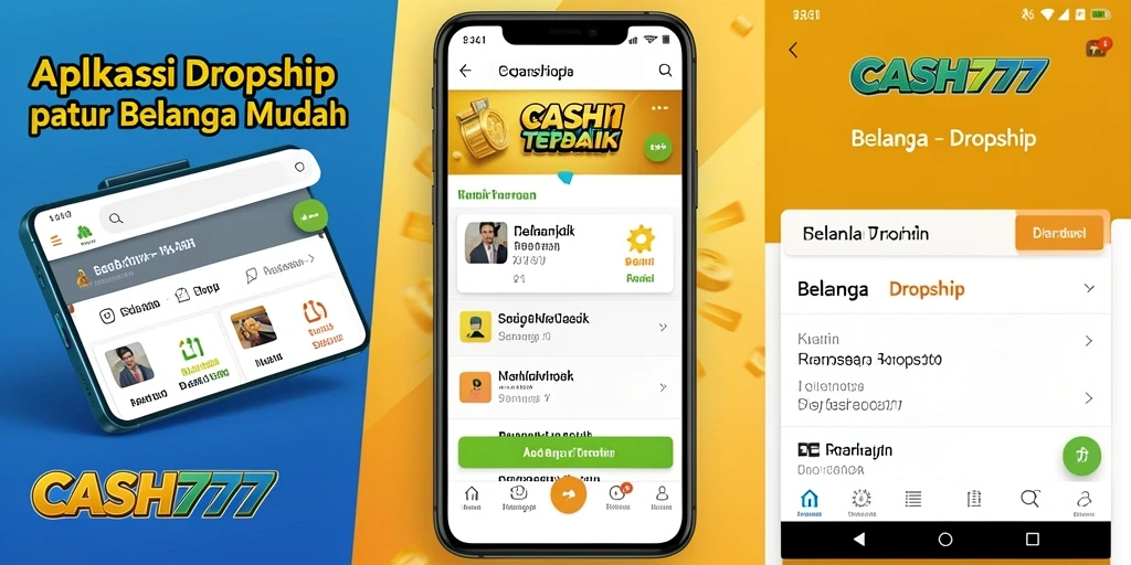 Antarmuka pengguna CASH777 yang menarik dan fungsional dalam belanja dropship.