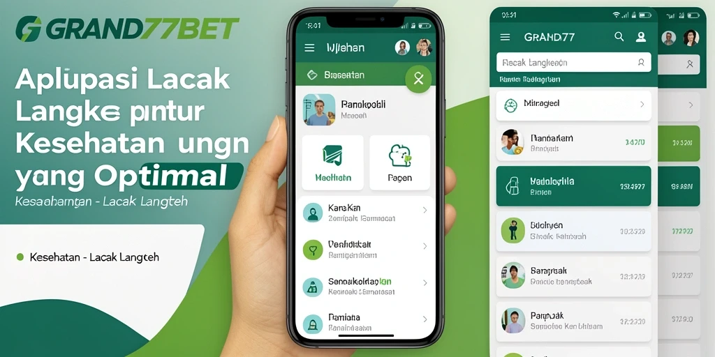 Antarmuka utama GRAND77BET menampilkan statistik langkah dan aktivitas harian.