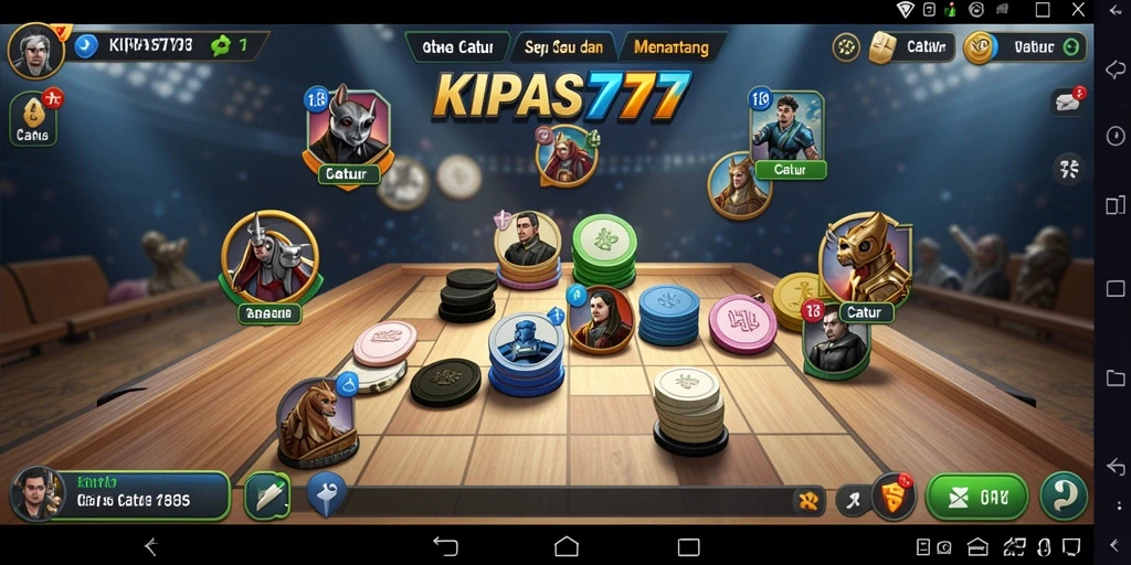 Tampilan antarmuka KIPAS777 dengan fitur Catur yang interaktif.