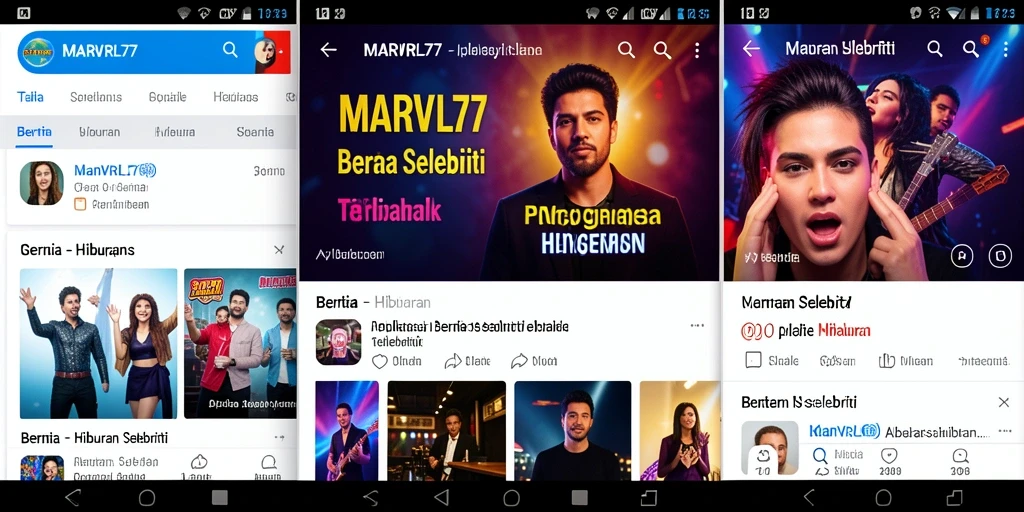 Tampilan antarmuka menarik dan mudah digunakan untuk berita selebriti.