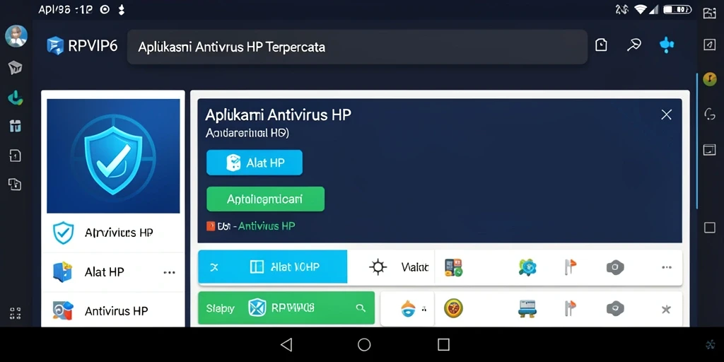Tampilan antarmuka utama RPVIP6 dengan fitur pemindaian yang mudah diakses.