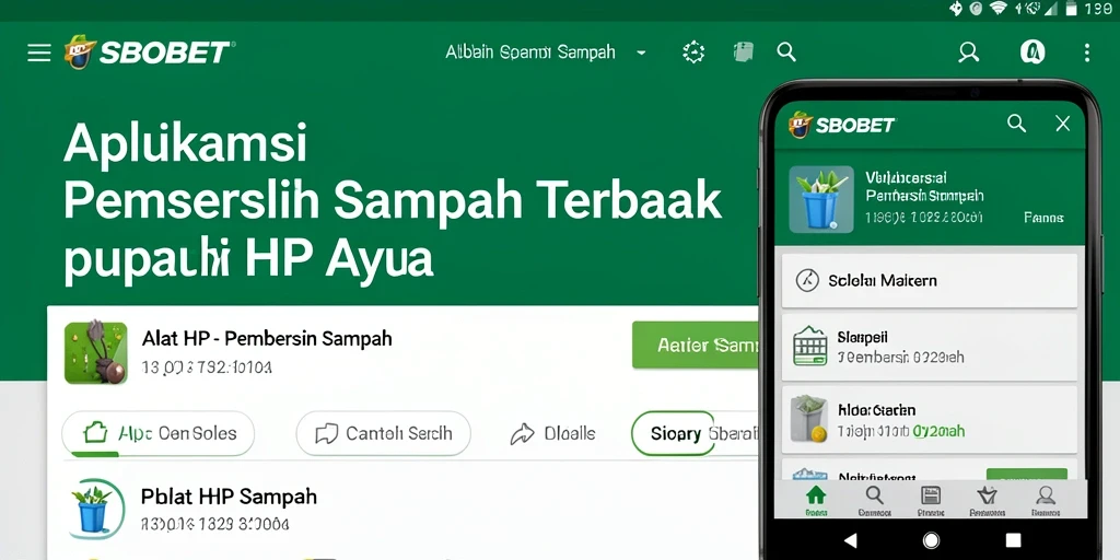 Tampilan antarmuka utama SBOBET dengan fungsi Pembersih Sampah.