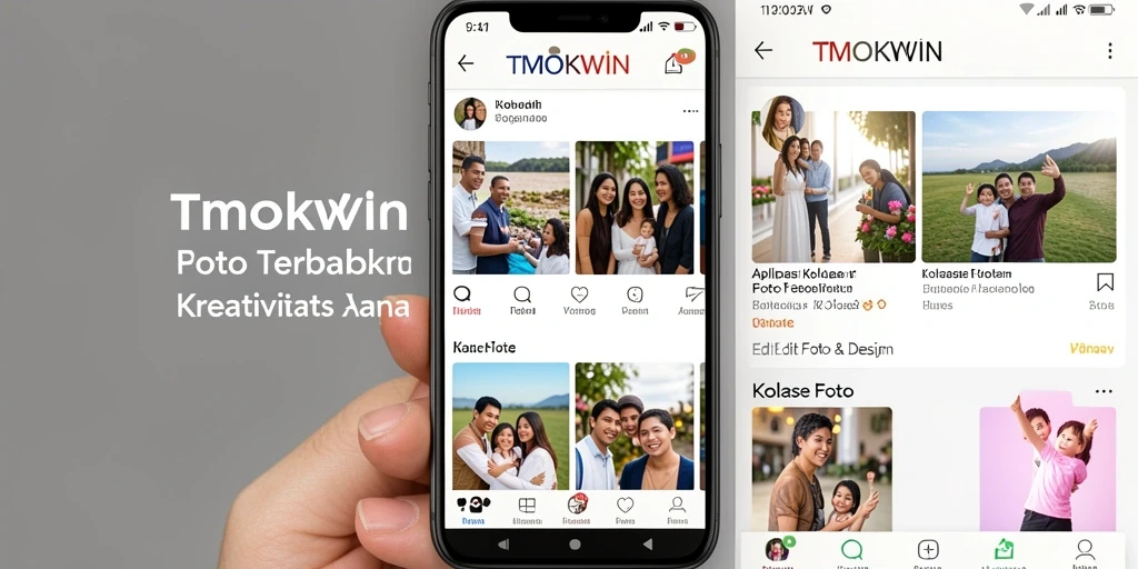 Tampilan antarmuka TMOKWIN untuk kolase foto yang kreatif.