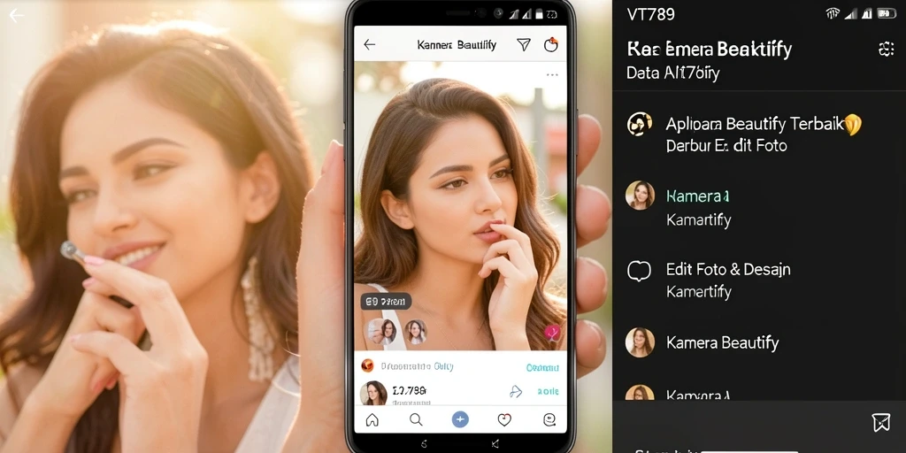 Screenshot utama VT789 menunjukkan antarmuka yang ramah pengguna untuk edit foto.