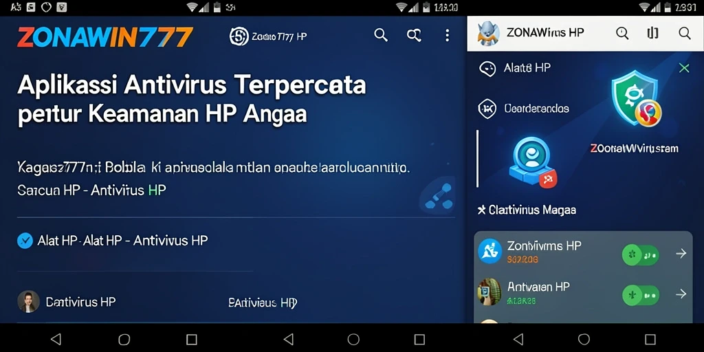 Antarmuka ZONAWIN777 yang bersih dan informatif untuk keamanan HP.